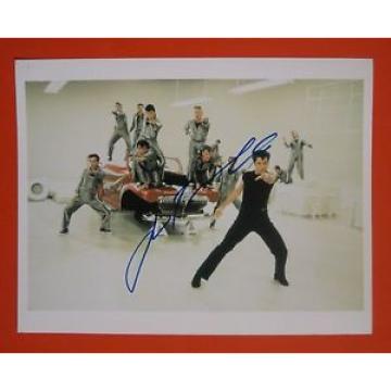 JOHN TRAVOLTA SIGNED AUTOGRAPHED 8.5&#034; X 11&#034; COLOR PHOTO FROM &#034;GREASE&#034; -SEE PROOF