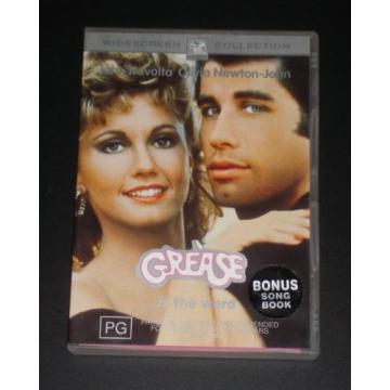 Grease - John Travolta, Olivia Newton John + Bonus Song Book Region 4 DVD, 2002