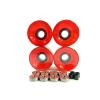 Blank 65mm Longboard Cruiser Multi Clear Color Wheels + ABEC 7 Bearing + Spacers #4 small image