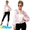 Grease Pink Ladies Jacket Costume Adult Womens Lady 1950s Fancy Dress Outfit