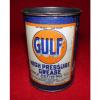 ca. 1938 GULF HIGH PRESSURE GREASE METAL CAN IN STELLAR CONDITION EMPTY #1 small image