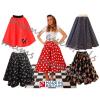 Ladies 1950&#039;s 50&#039;s GREASE Style Polka Dot 24&#034;Length Skirts VINTAGE Fancy Dress #1 small image