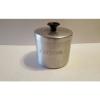 VINTAGE ALUMINUM GREASE CAN BLACK KNOB ON LID 4&#034; TALL #1 small image