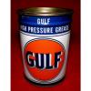 1948 ca. VINTAGE GULF HIGH PRESSURE GREASE, VERY CLEAN AND NICE METAL CAN, GAS #1 small image
