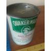 Quaker maid farm grease metal oil can vtg petroleum gas collectible auto #1 small image