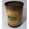 Socony Vacuum Oil Co Tin Can Metro Cup Grease No 3 1 Pound Mobil Old Antique VTG
