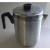 Vtg MC Aluminum Grease Container Coffee Pot Shape 3 Piece Handle Lid Strainer #3 small image