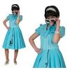 Ladies Blue Rock N Roll Poodle Fancy Dress Costume 1950S Grease Outfit UK 10-14