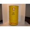 Vintage Shell Gas &amp; Oil 120 Lbs Grease Can Empty Yellow 16 Gallon Drum trash can