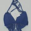 Lisa Maree Women&#039;s The Grease Monkey Crocheted Swimsuit Blue HM7 Size XS NWT #2 small image