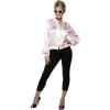 Grease Pink Ladies Jacket Fancy Dress Costume Licensed Adult Womens Outfit