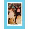 Grease Olivia Newton John Travolta 1970s Pop Rock Music Card from Sweden #131 #1 small image