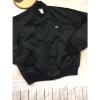 Vintage Bomber Jacket Retro Shiny Black Grease Style Men&#039;s Size Large