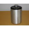 VINTAGE KITCHEN COUNTER 6 1/4&#034; HIGH BLACK &amp; SILVER GREASE CANISTER #2 small image