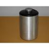 VINTAGE KITCHEN COUNTER 6 1/4&#034; HIGH BLACK &amp; SILVER GREASE CANISTER #4 small image