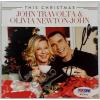 JOHN TRAVOLTA &amp; OLIVIA TON-JOHN Dual Signed This Christmas CD PSA Grease Auto #1 small image