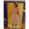 New Ladies Nifty 50&#039;s Grease Pink Poodle Skirt Dress Costume One Size HA28