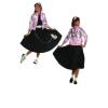 PINK LADIES JACKET 50S 1950&#039;S 50&#039;S SATIN GREASE LADY COSTUME SOCK HOP ADULT #2 small image