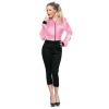 Adult 50s Grease Hot Pink Ladies Satin Jacket Costume #1 small image