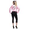 Adult 50s Grease Hot Pink Ladies Satin Jacket Costume #2 small image