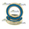 2PCS 10x19 x5 mm full complement  BIKE BEARING  6800 61800 VRS A3 Blue Rubber #5 small image