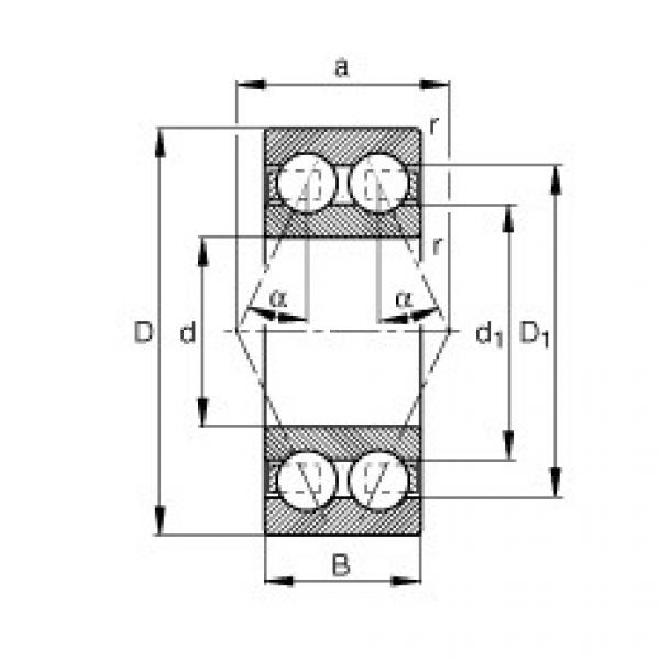 FAG Angular contact ball bearings - 3803-B-TVH #1 image