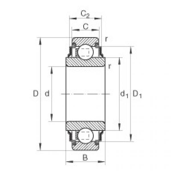 FAG Radial insert ball bearings - 208-XL-KRR-AH04 #1 image