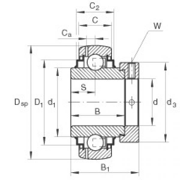 FAG Radial insert ball bearings - GE80-XL-KRR-B-AH01-FA164 #1 image