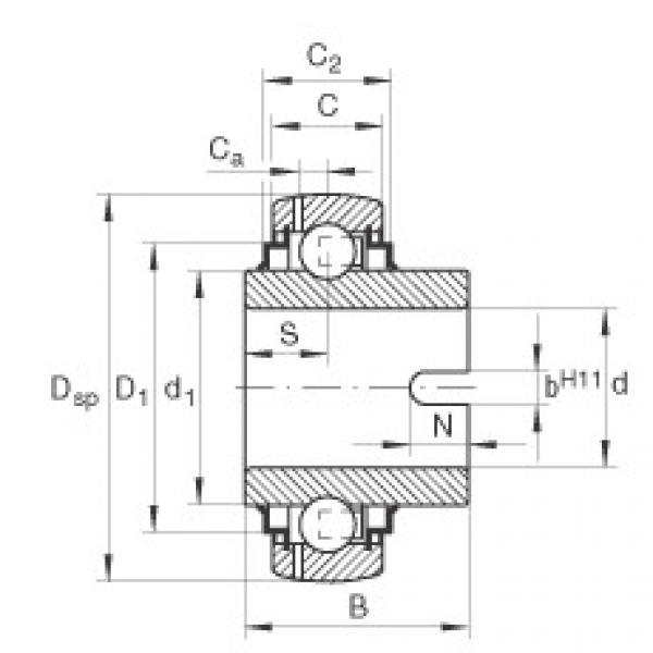 FAG Radial insert ball bearings - GLE30-XL-KRR-B #1 image