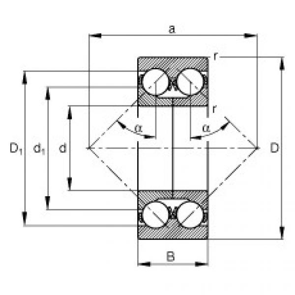FAG Angular contact ball bearings - 3320-DA-MA #1 image