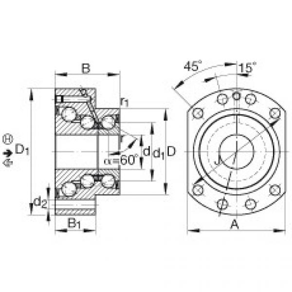 FAG Angular contact ball bearing units - DKLFA40140-2RS #1 image