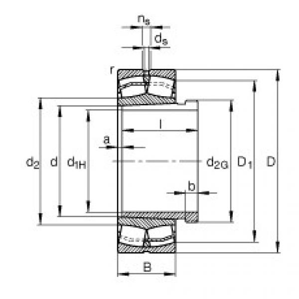 FAG Spherical roller bearings - 22309-E1-XL-K-T41A + AH2309 #1 image