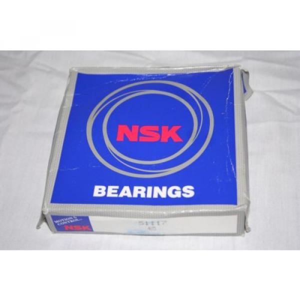 New NSK 51117 Thrust Bearing Single Row 3 Piece Grooved Race 85mm Bore #1 image