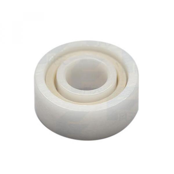 White 4PCS Full Complement Ceramic Zirconia Oxide Ball Bearing Skateboard #3 image