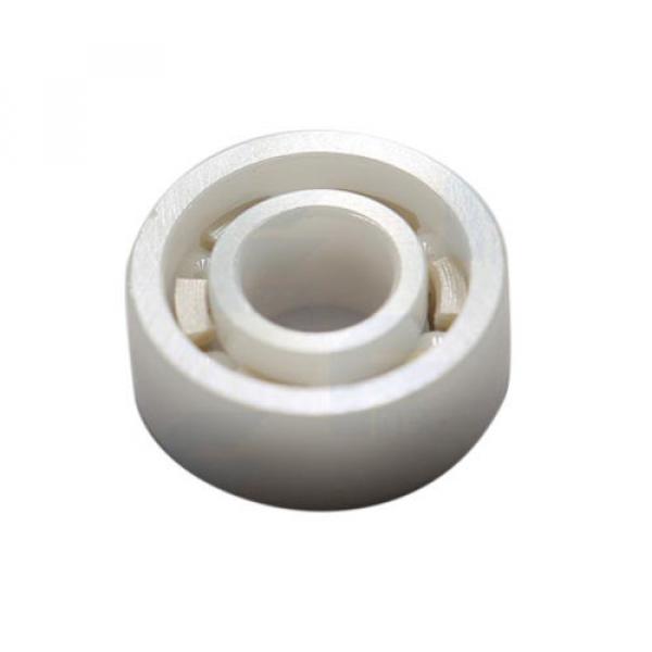 White 4PCS Full Complement Ceramic Zirconia Oxide Ball Bearing Skateboard #4 image