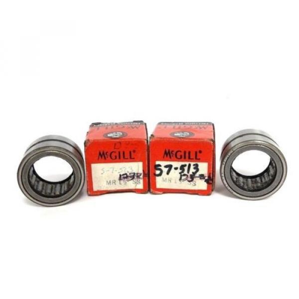 LOT OF 2  MCGILL MR-16-S BEARINGS CAGED ROLLER 1X1-1/2X1IN ONE SIDE SEALED #1 image