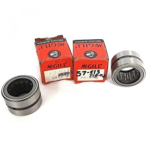 LOT OF 2  MCGILL MR-16-S BEARINGS CAGED ROLLER 1X1-1/2X1IN ONE SIDE SEALED #3 image