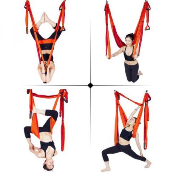 Multi-function Bearing Deluxe Dichromatic Adjustable Yoga Swing Aerial Hammock #1 image