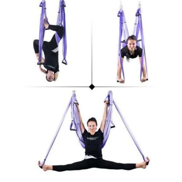 Multi-function Bearing Deluxe Dichromatic Adjustable Yoga Swing Aerial Hammock #2 image