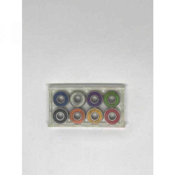 8 Pcs  smoth Skateboard pennyboard Bearings ABEC7 Multi Color with 4pcs Spacers #1 image