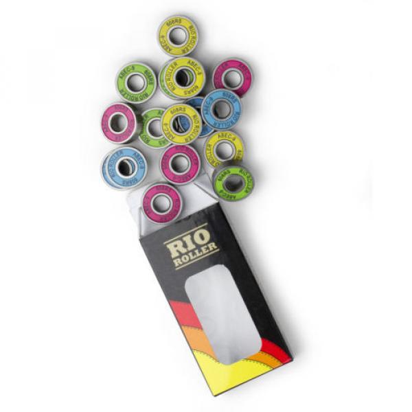Rio Roller Skate Bearings Multi Coloured ABEC 9 x 16 #1 image