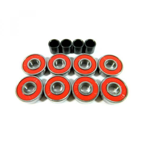 Blank 65mm Longboard Cruiser Multi Clear Color Wheels + ABEC 7 Bearing + Spacers #2 image