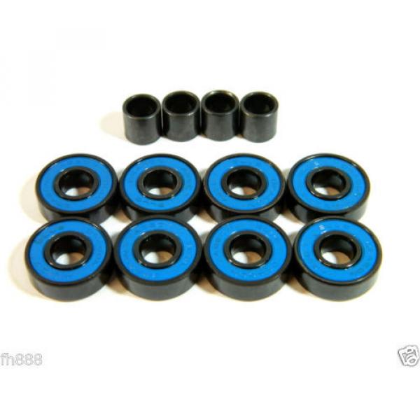 10 pack (80 pcs) Skateboard 608 Inline Multi Color ABEC 7 Bearings + 40 Spacers #5 image