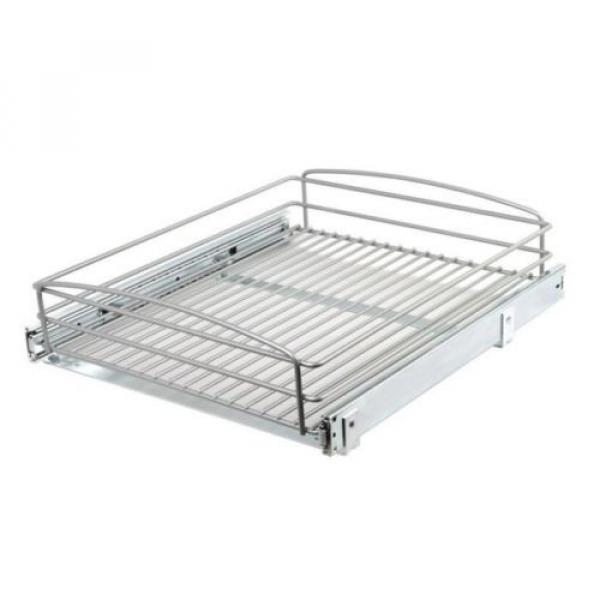 Multi Use Pull Out Wire Basket Cabinet Organizer Heavy Duty Ball Bearing Slides #2 image