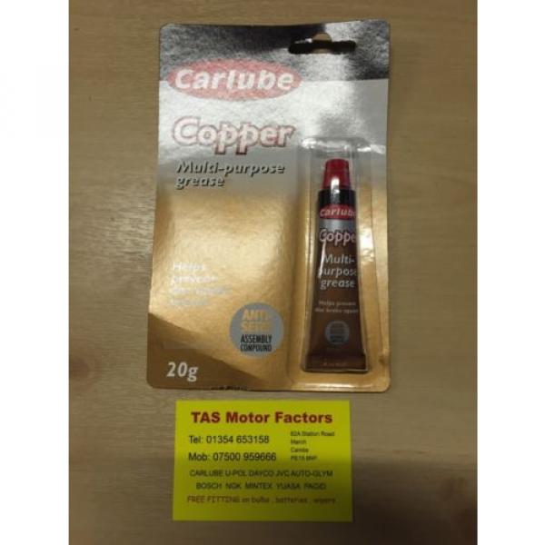 CARLUBE COPPER GREASE ANTI-SEIZE ASSEMBLY COMPOUND COPPER EASE 20g TUBE #1 image