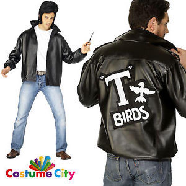 Adults Mens Official T-Birds Jacket 1950s 50s Grease Fancy Dress Costume #1 image