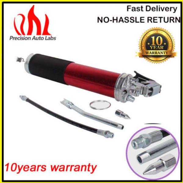 Quality Heavy Duty Grease Gun 4,500 PSI Anodized Pistol Grip with Flex Hose RED #1 image