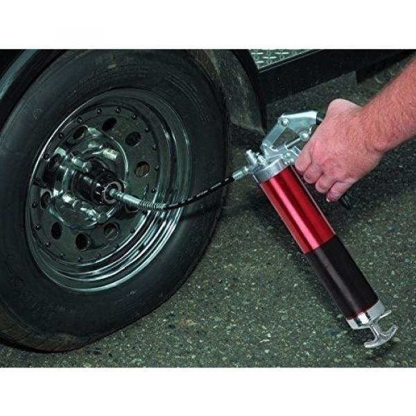 Quality Heavy Duty Grease Gun 4,500 PSI Anodized Pistol Grip with Flex Hose RED #2 image