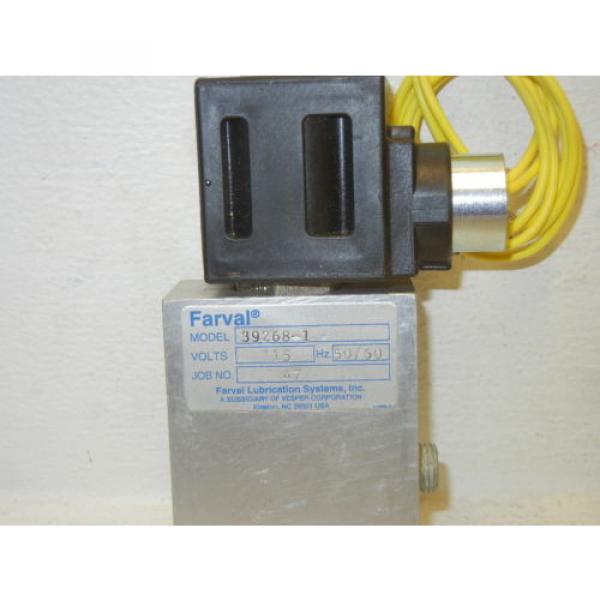 FARVAL 39268-1 USED GREASE VALVE 4 WAY 2 POSITION 392681 #2 image