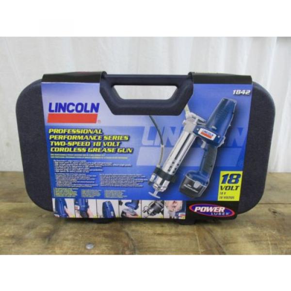 18 Volt Lincoln Power Luber 1842 Cordless Grease Gun Nicd #1 image